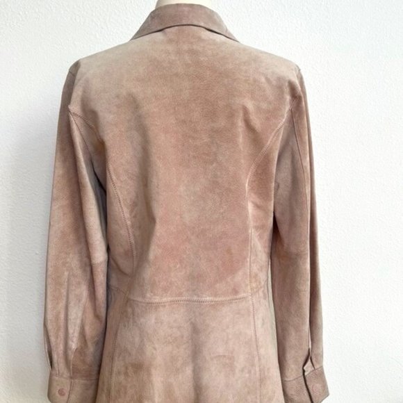 Sigrid Olsen Suede Leather Button Down Jacket or Top - Picture 7 of 13
